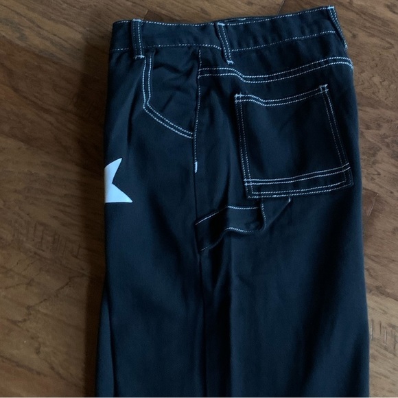 Romwe White Stars Black‎ Carpenter Cargo Pants - Picture 5 of 15